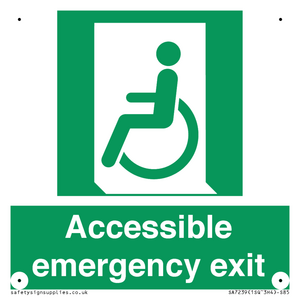 Accessible emergency exit (left)